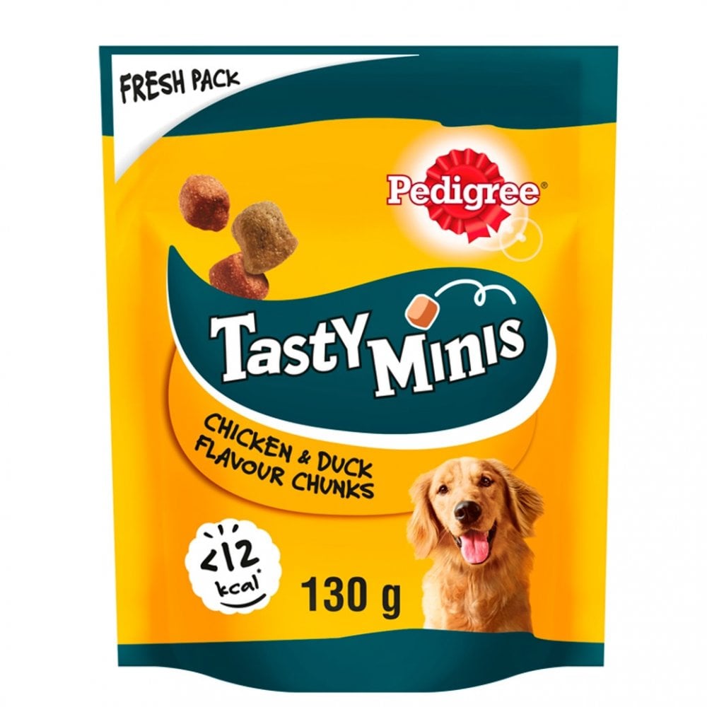 Pedigree Tasty Minis Chicken & Duck Flavour Chewy Dog Treats 130g
