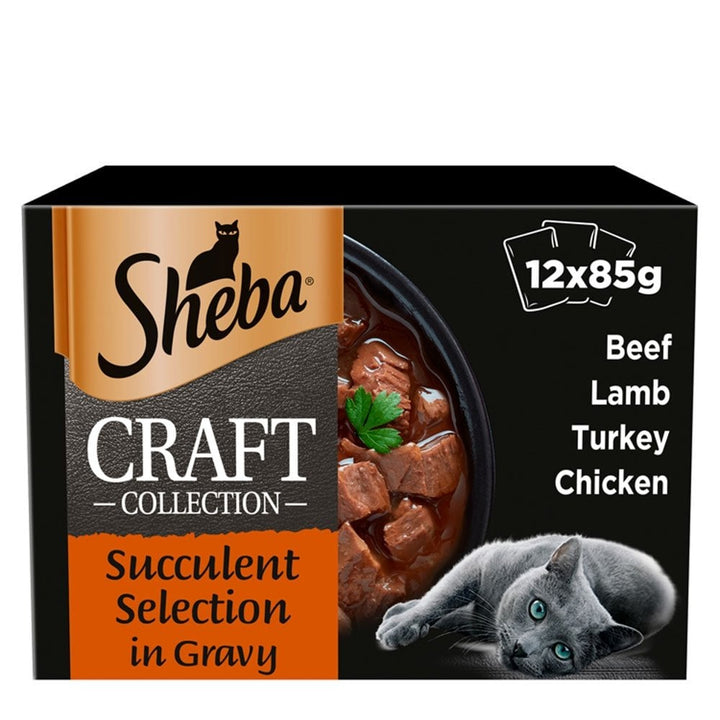 Sheba Craft Collection Mixed Selection in Gravy Cat Food (12x85g Pouches)