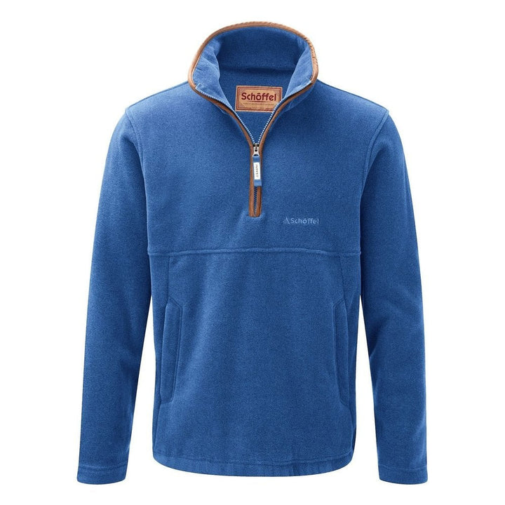 Schoffel Mens Berkeley 1/4 Zip Fleece in Cobalt Blue#Cobalt Blue