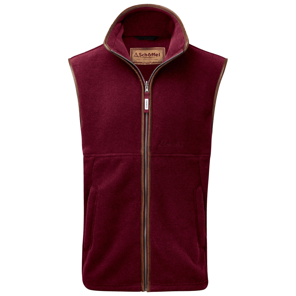 Schoffel Mens Oakham Fleece Gilet#Claret