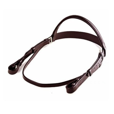 The Dever Classic Plain Raised Racing Headstall in Brown#Brown