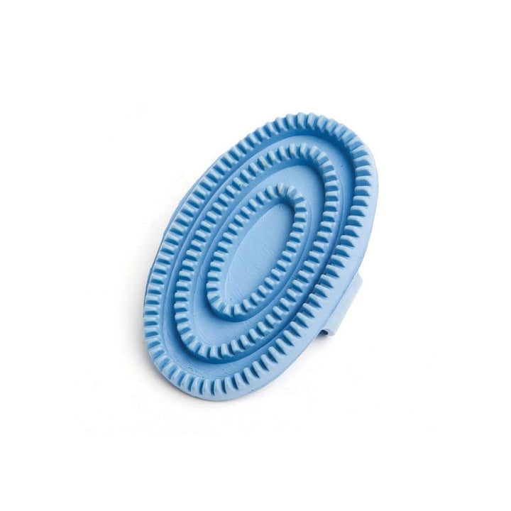 The Roma Rubber Curry Comb in Blue#Blue