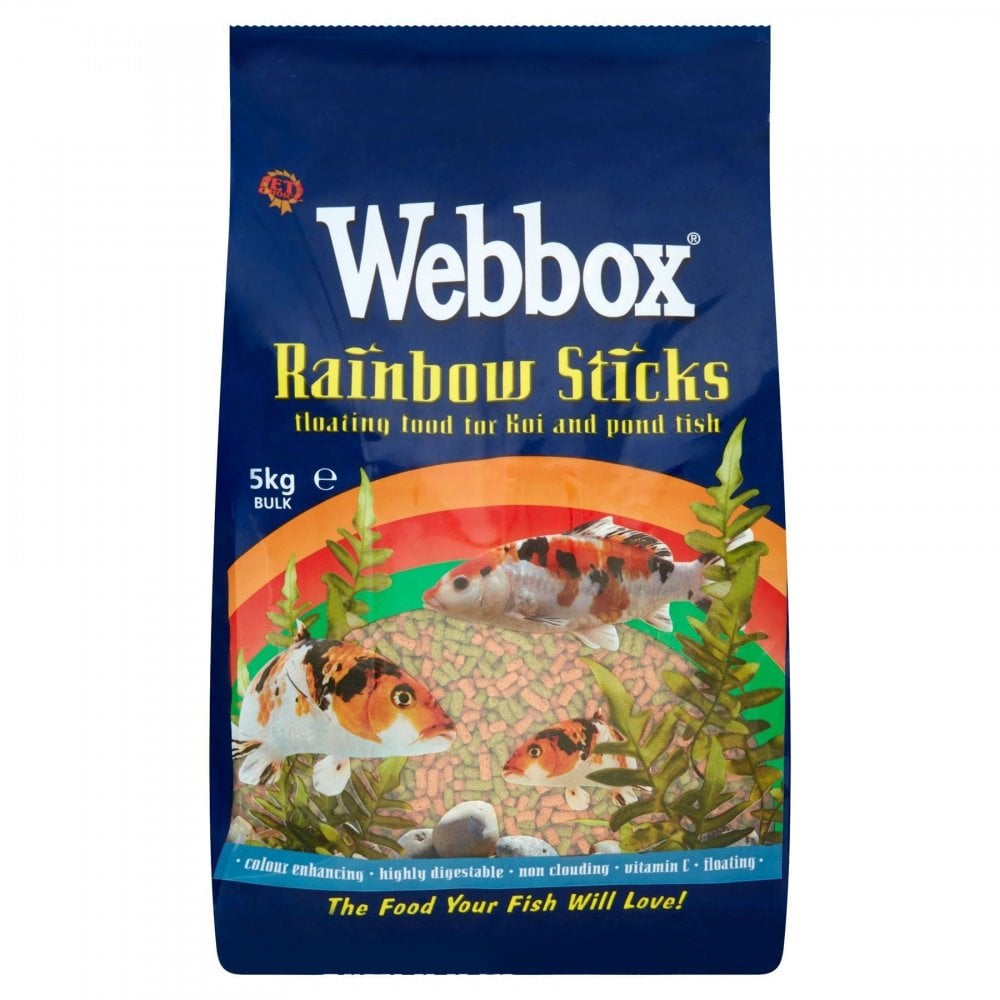 Webbox Rainbow Floating Koi & Pond Fish Sticks 5kg