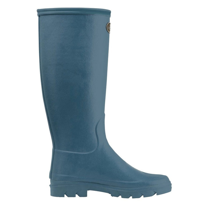 Le Chameau Ladies Iris Jersey Lined Wellies in Light Blue#Light Blue