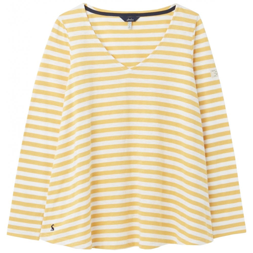 Joules Ladies Harbour Light Swing Fit Jersey Top in Yellow#Yellow