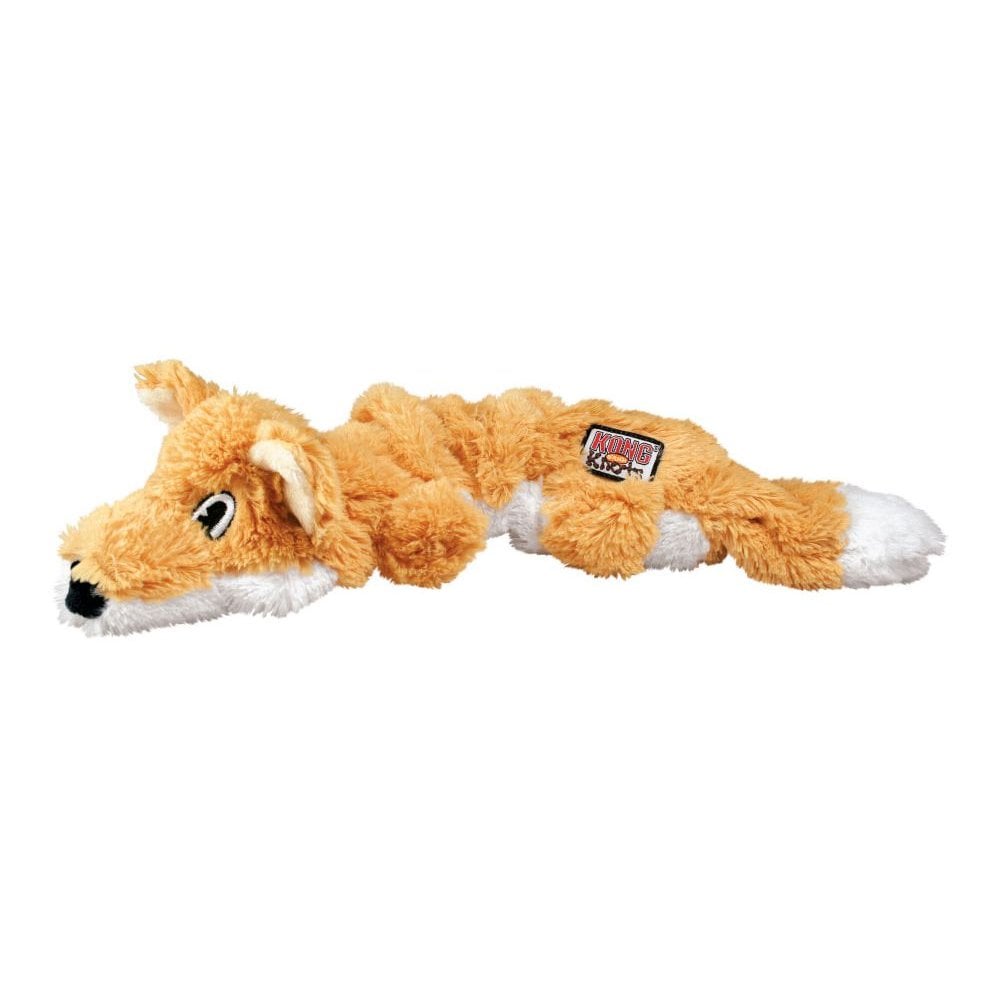 Kong Scrunch Knots Fox Dog Toy#Brown