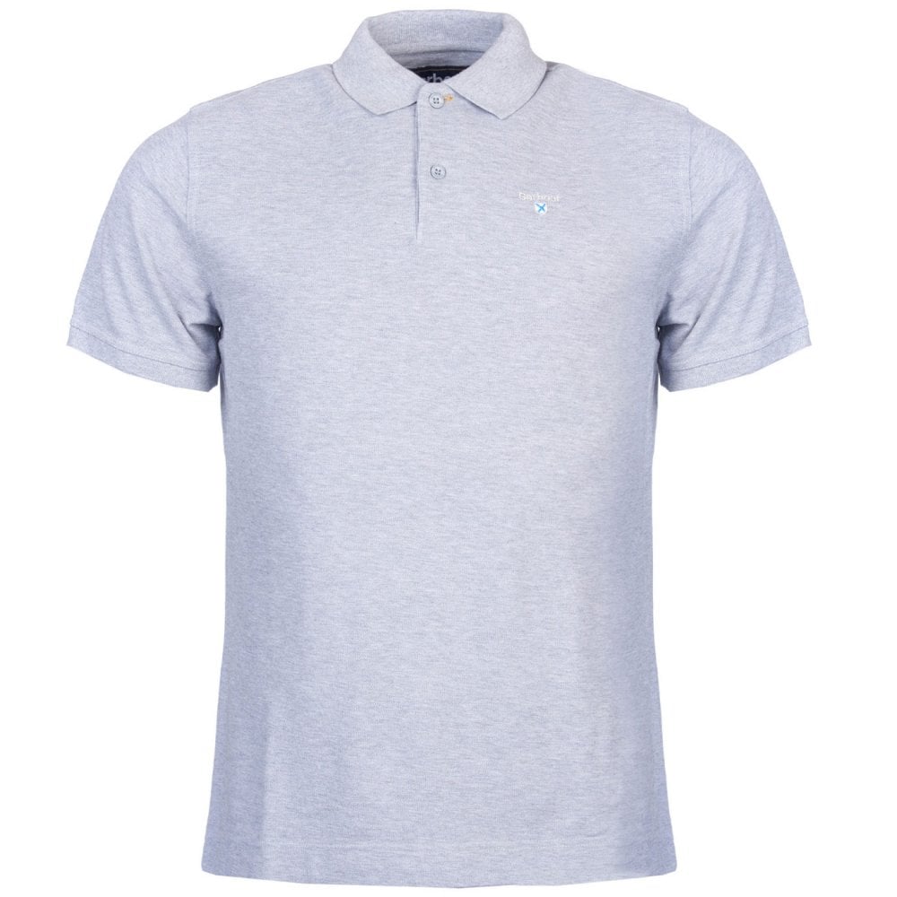 Barbour Mens Classic Sports Polo Shirt in Grey#Grey