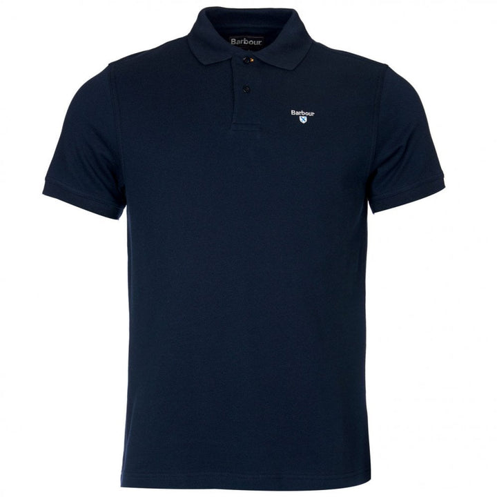 The Barbour Mens Classic Sports Polo Shirt in Navy#Navy