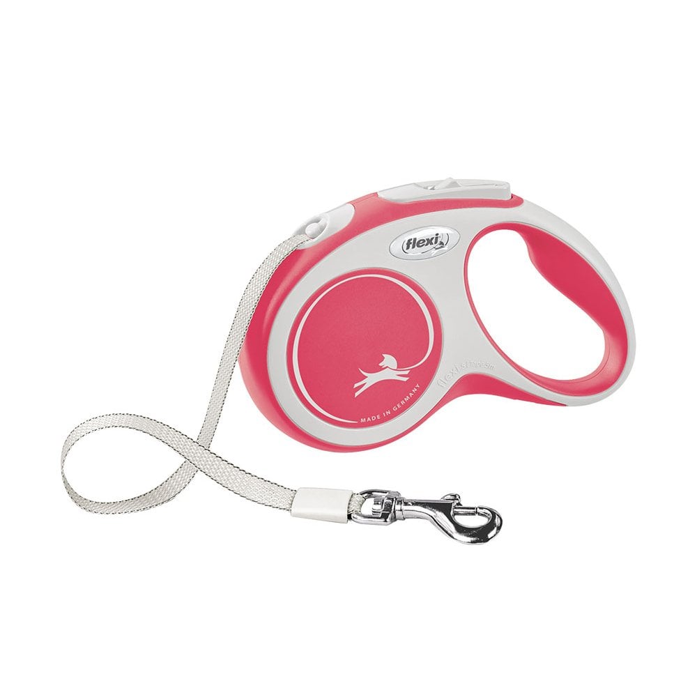 The Flexi Comfort Tape Retractable 5 Metre Dog Lead in Red#Red