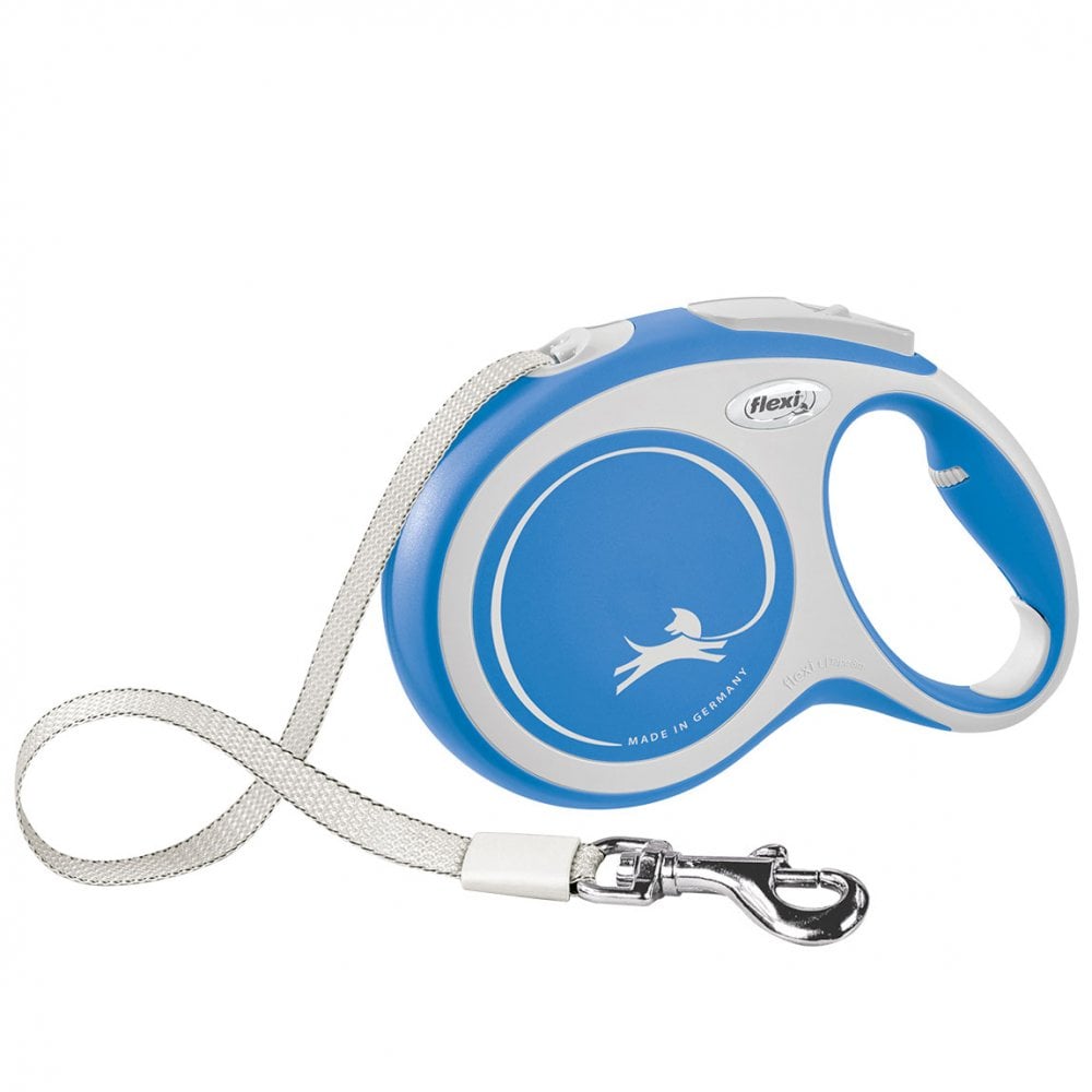 The Flexi Comfort Tape Retractable 8 Metre Long Dog Lead in Blue#Blue