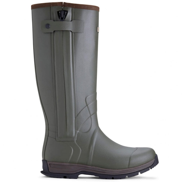 The Ariat Mens Burford Insulated Zip Wellington Boot in Green#Green
