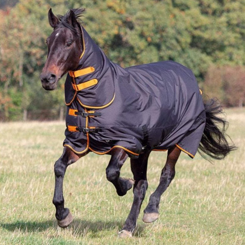 The Shires Tempest Original 200g Mediumweight Combo Turnout Rug in Black#Black