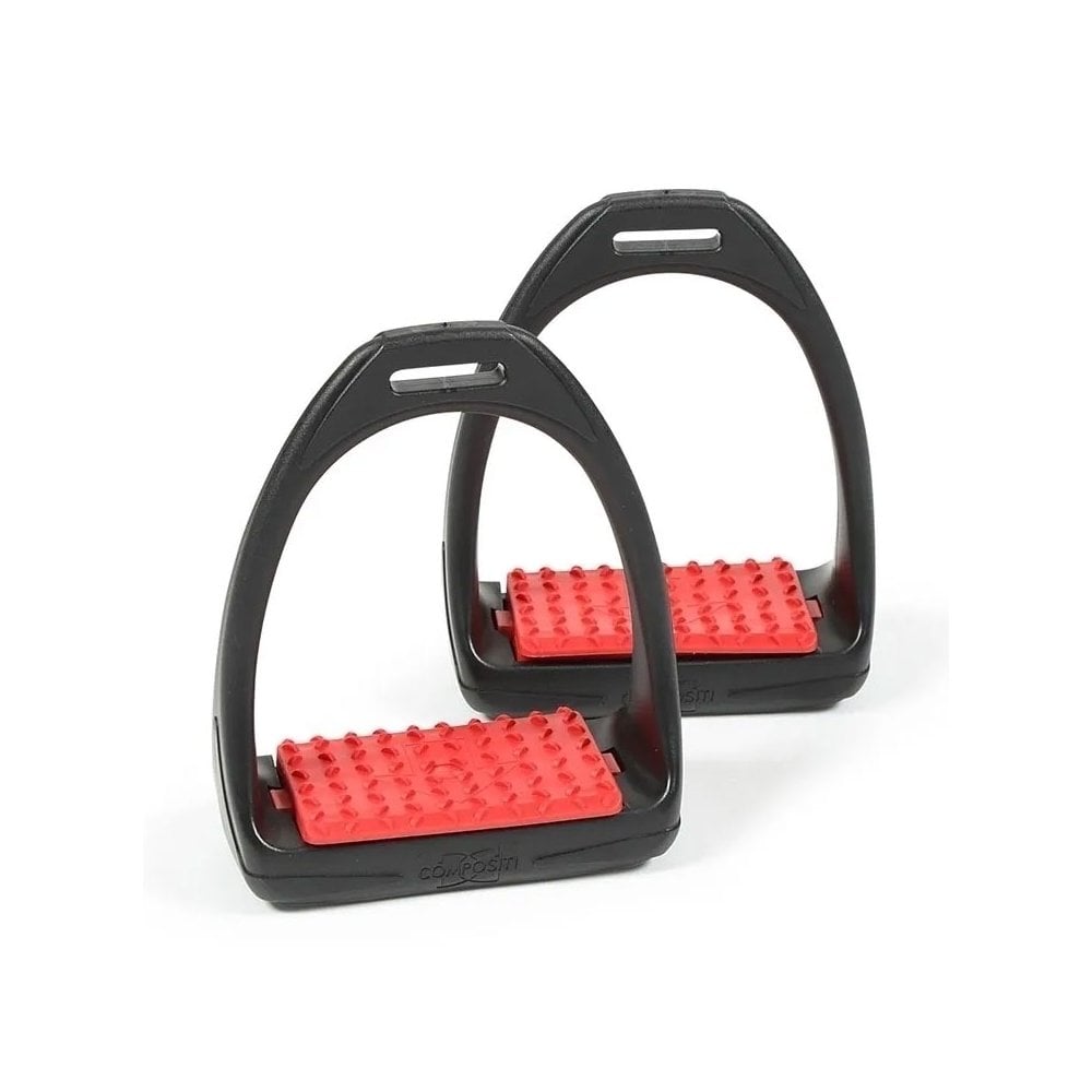 The Shires Compositi Reflex Stirrups in Red#Red