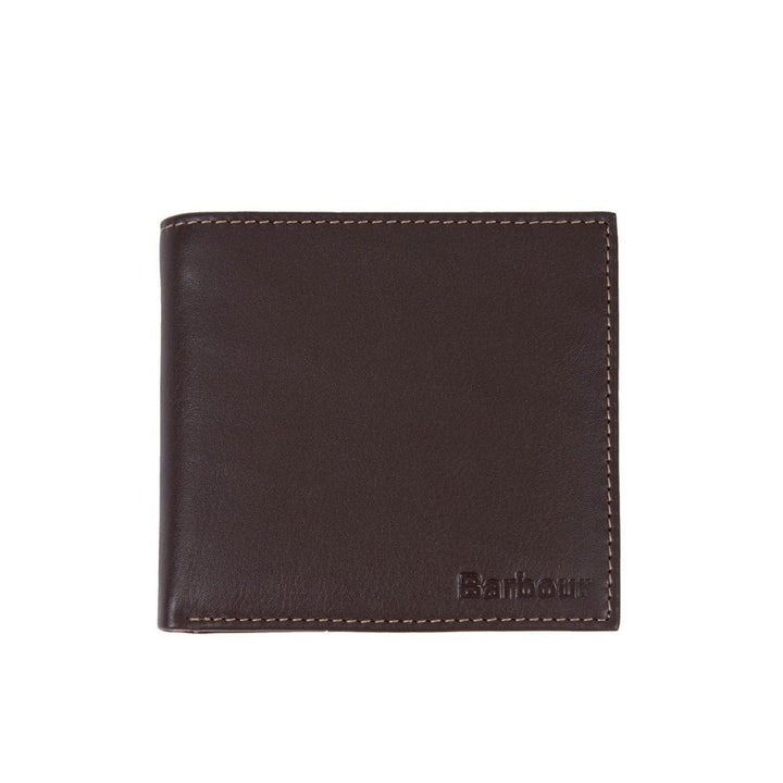 The Barbour Elvington Leather Billfold Coin Wallet in Brown#Brown