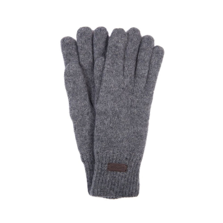 The Barbour Carlton Knit Gloves in Grey#Grey