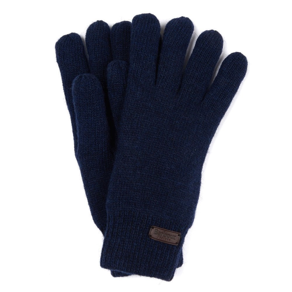The Barbour Carlton Knit Gloves in Navy#Navy