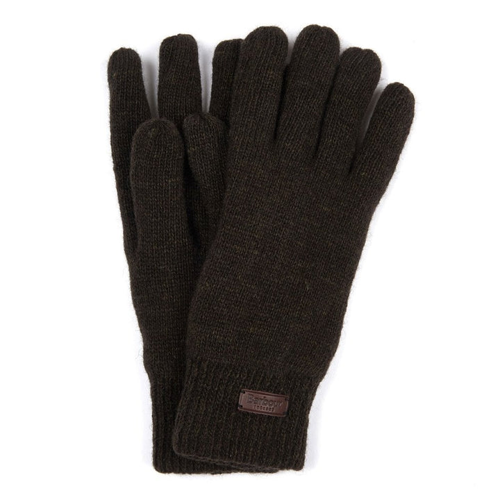 The Barbour Carlton Knit Gloves in Green#Green