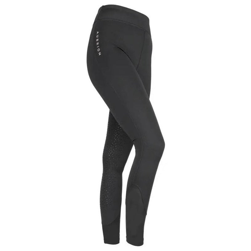 The Aubrion Maids Porter Winter Riding Tights in Black#Black