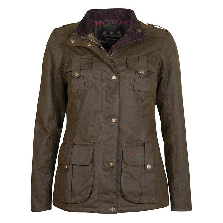 Barbour Ladies Winter Defence Wax Jacket#Green