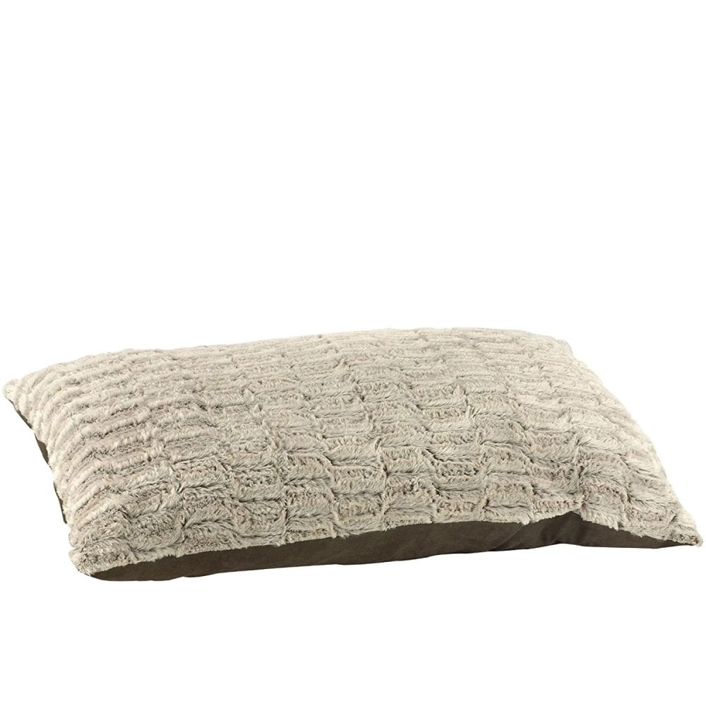 The Snug & Cosy Novara Suede Lounger Dog Mattress in Brown#Brown