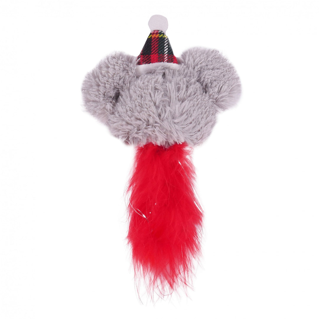 Rosewood Christmas Koala Plush Feather Tail Cat Toy
