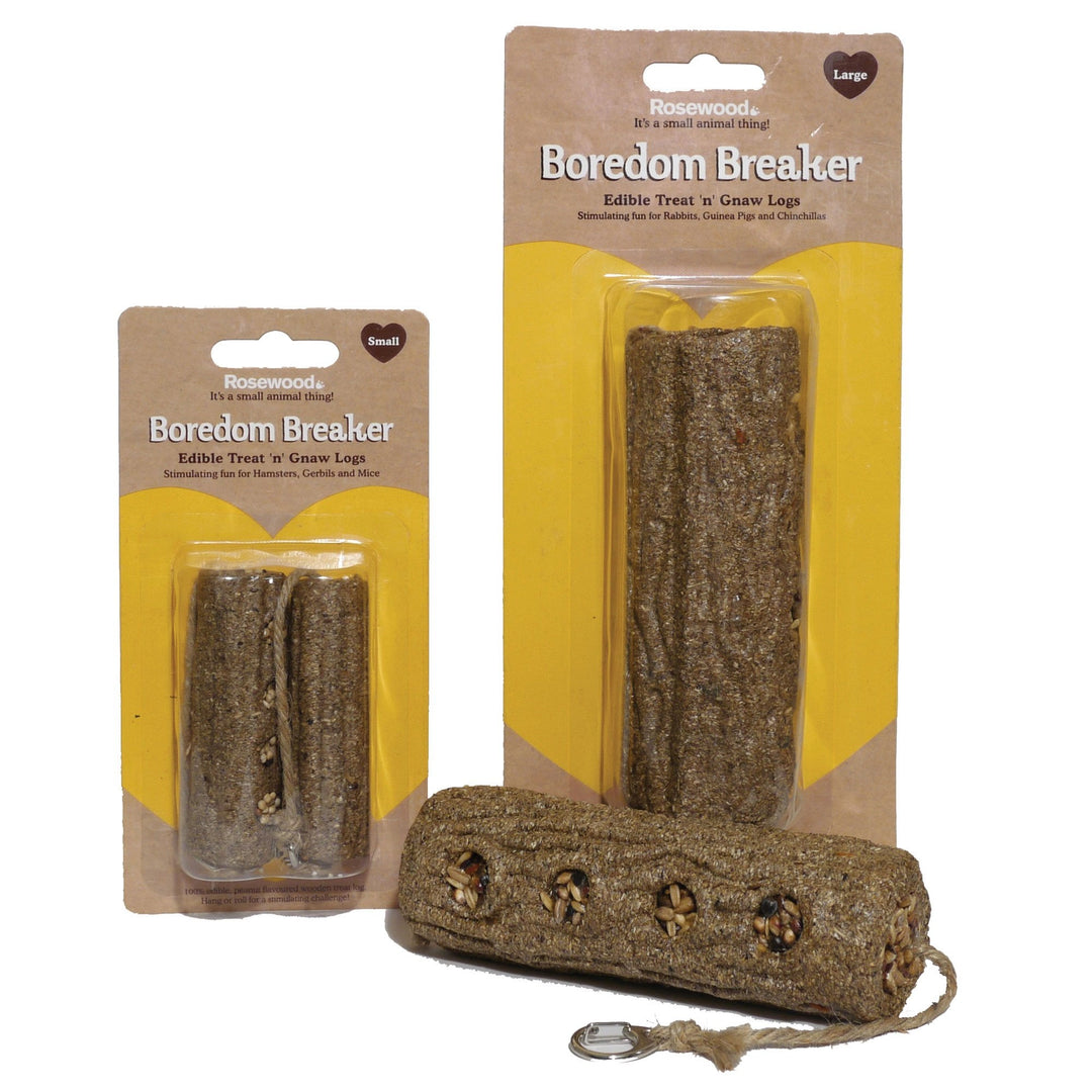 Bordom Breakers Edible Treat & Gnaw Log for Small Pets