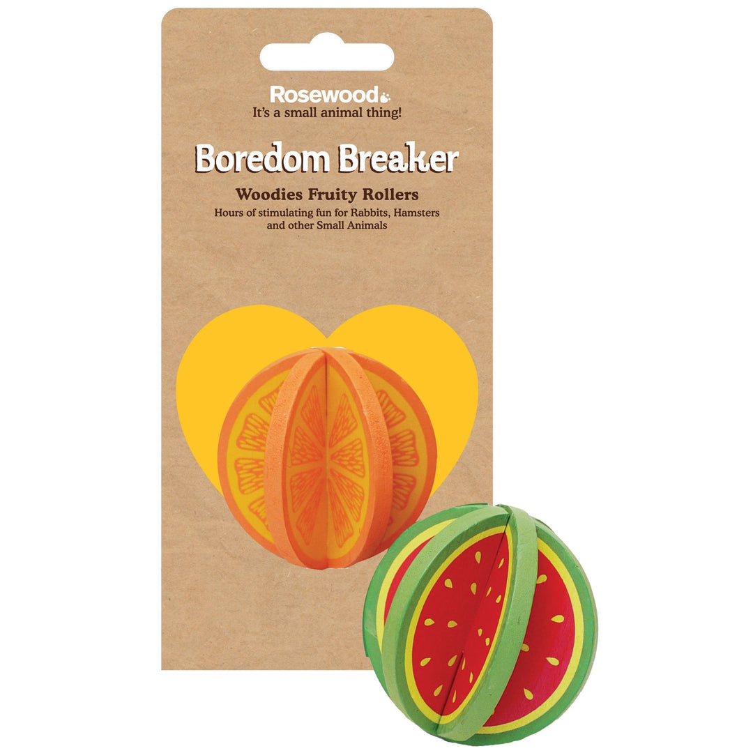 Boredom Breaker Woodies Fruity Roller for Small Pets