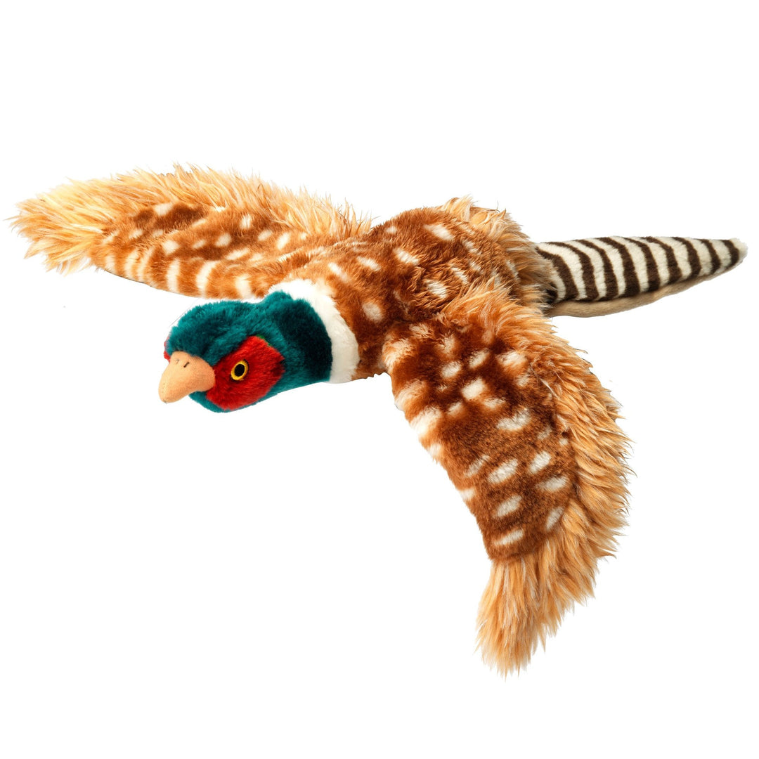 The House of Paws Plush Pheasant Dog Toy in Brown#Brown