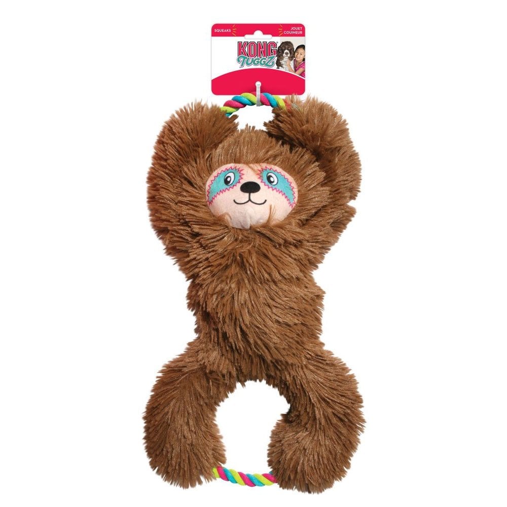 The KONG Tuggz Sloth Dog Toy in Brown#Brown