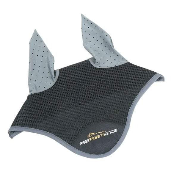 Shires Performance Ear Bonnet for Horses in Grey#Grey