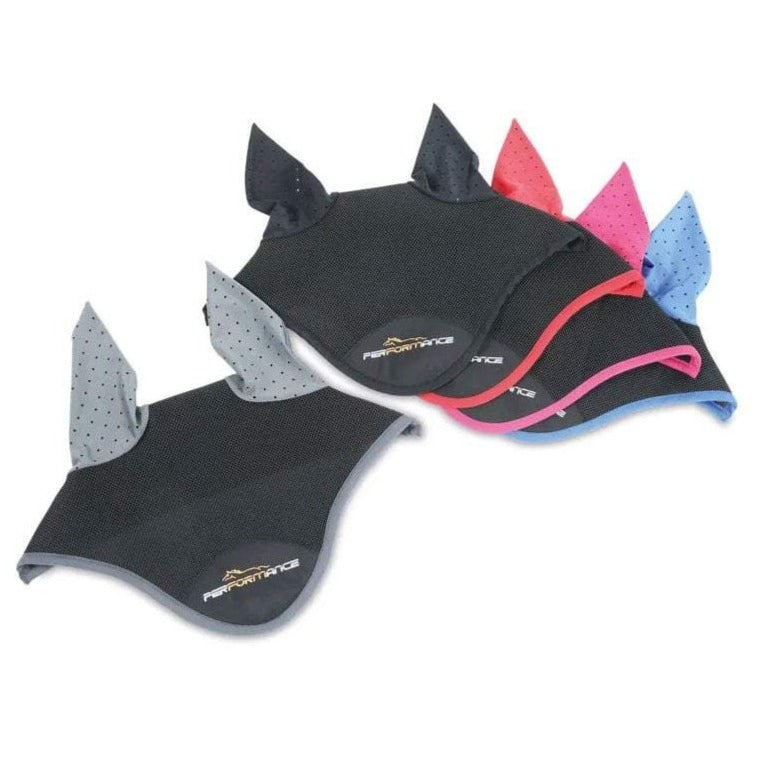 The Shires Performance Ear Bonnet for Horses in Black#Black