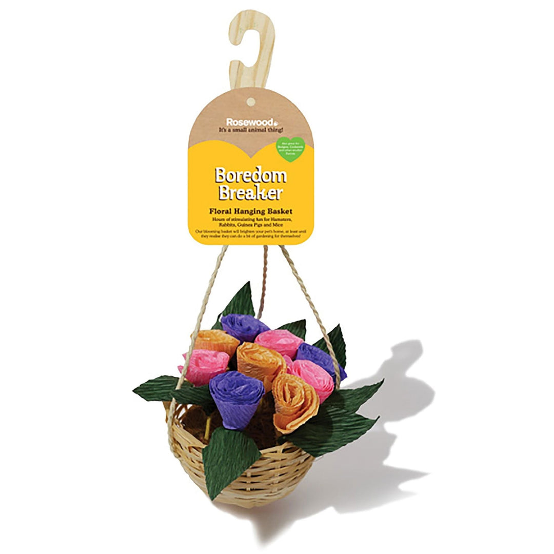 Boredom Breaker Floral Hanging Basket Small Animal Toy