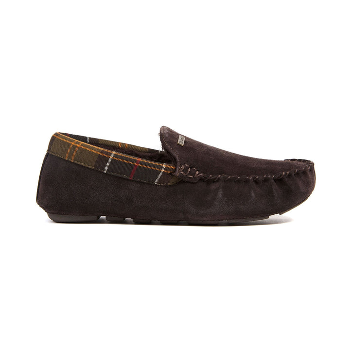 Barbour Mens Monty Slippers in Brown#Brown