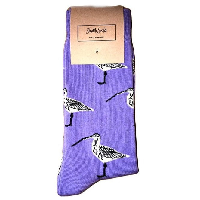 The Shuttle Socks Mens Curlew Socks in Purple#Purple