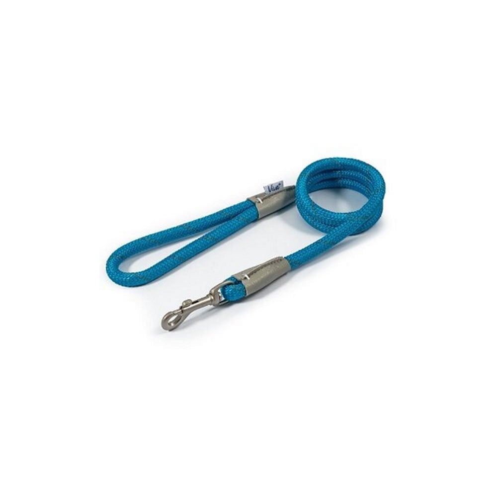 The Ancol Viva Rope Reflective Snap Dog Lead in Blue#Blue