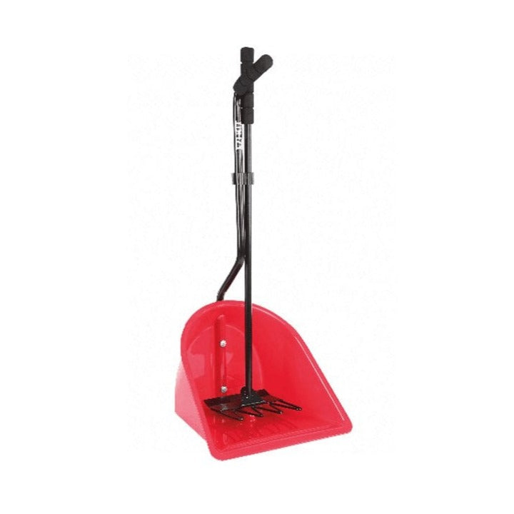 The Shires Ezi-Kit Manure Scoop with Rake in Red#Red