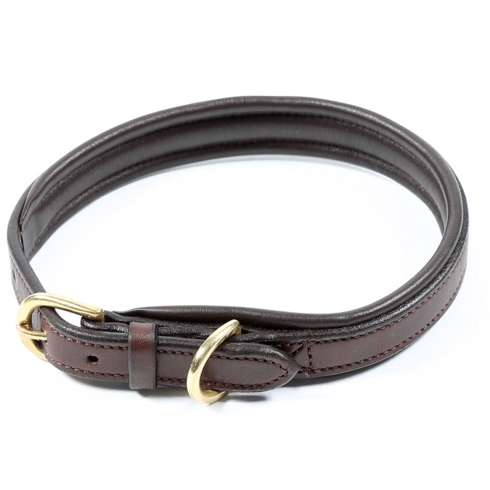 The Digby & Fox Leather Dog Collar in Brown#Brown
