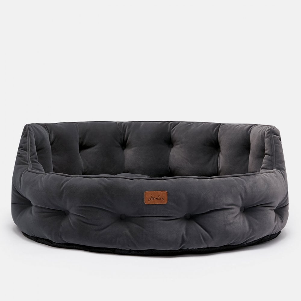 Joules Velvet Chesterfield Dog Bed