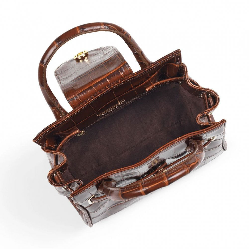 Fairfax & Favor Ladies Mini Windsor Conker Leather Handbag