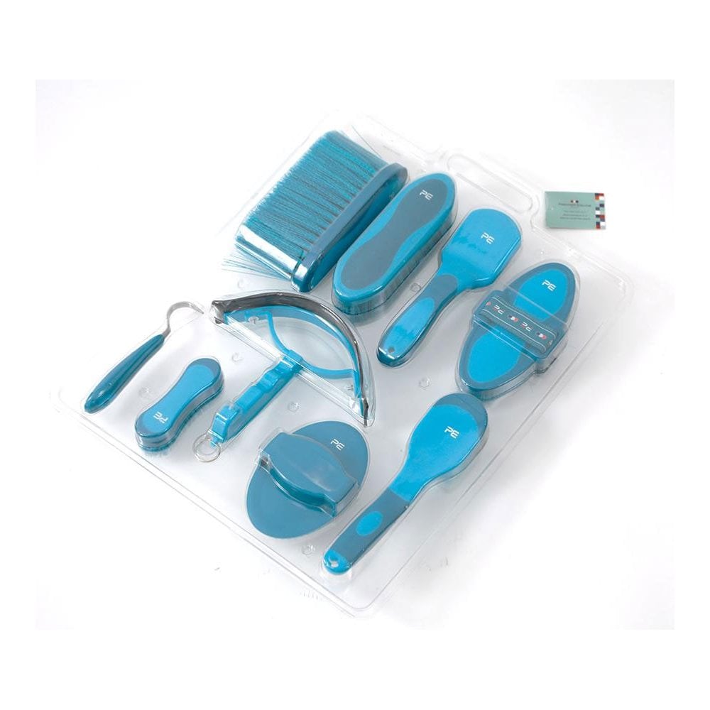 The Premier Equine Soft Touch Grooming Kit Set in Blue#Blue