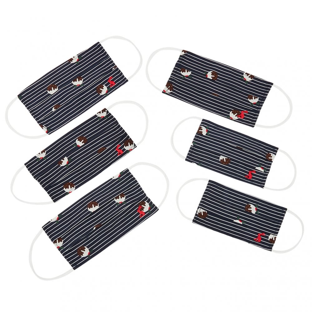 Joules Christmas Family 6-Pack of Face Masks