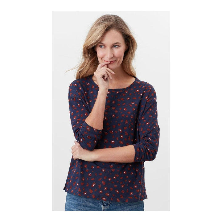 Joules Ladies Marina Print Dropped Shoulder Jersey Top