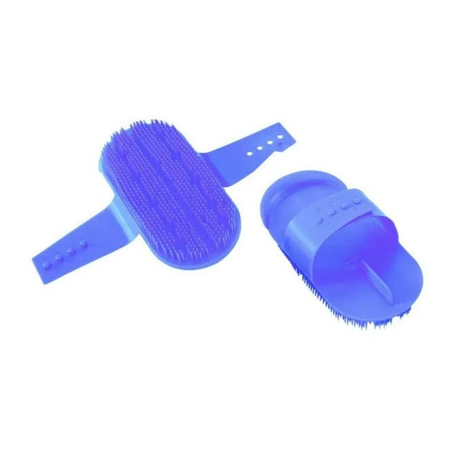 The Shires Plastic Curry Comb in Blue#Blue