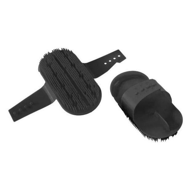 The Shires Plastic Curry Comb in Black#Black