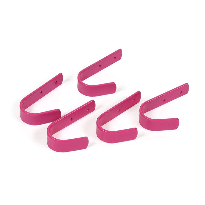 The Shires Ezi-Kit Stable Hooks Small Set of 5 in Pink#Pink