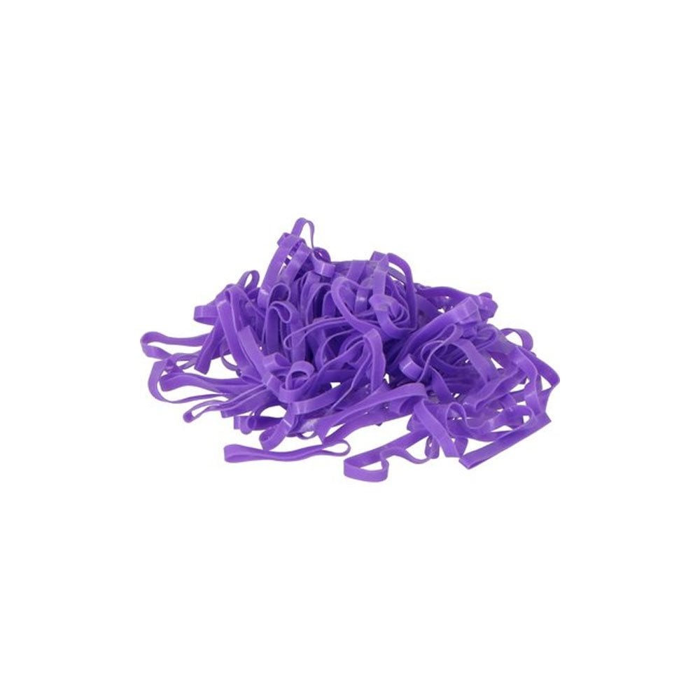 The Shires Ezi-Groom Silicone Plaiting Bands in Purple#Purple