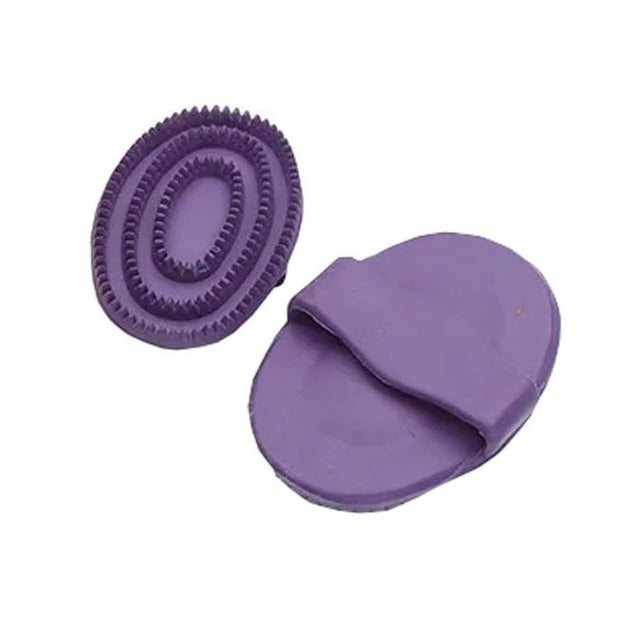 The Shires Ezi-Groom Rubber Curry Comb in Purple#Purple