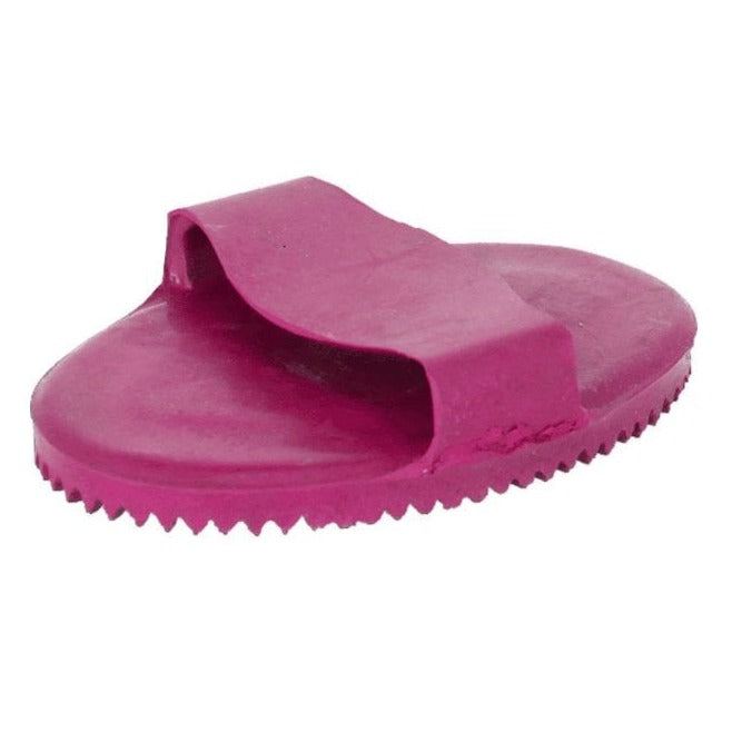 The Shires Ezi-Groom Rubber Curry Comb in Pink#Pink