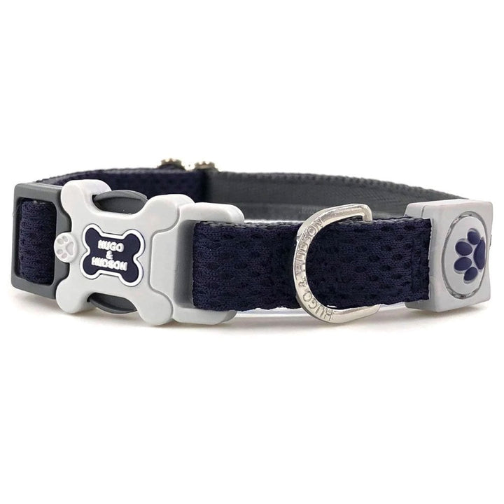 The Hugo & Hudson Mesh Dog Collar in Navy#Navy