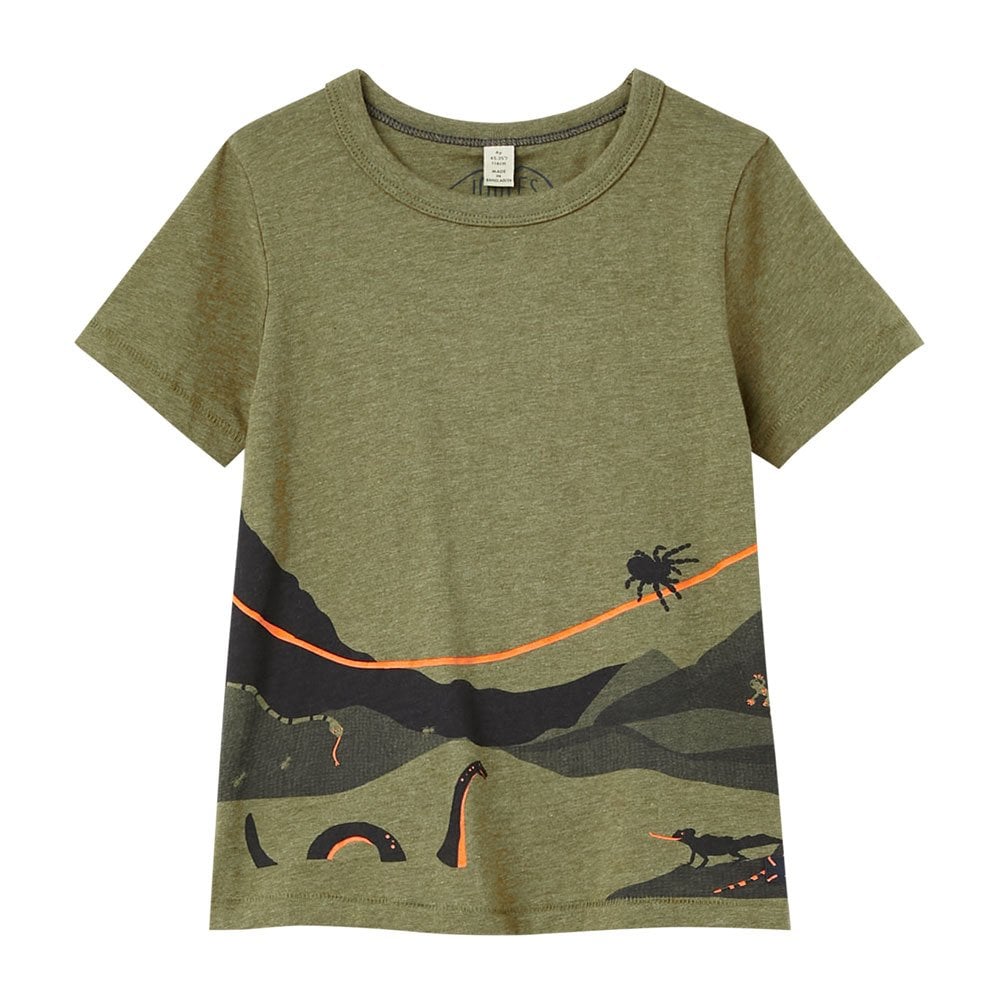 Joules Boys Ben Screenprint T-Shirt in Green#Green